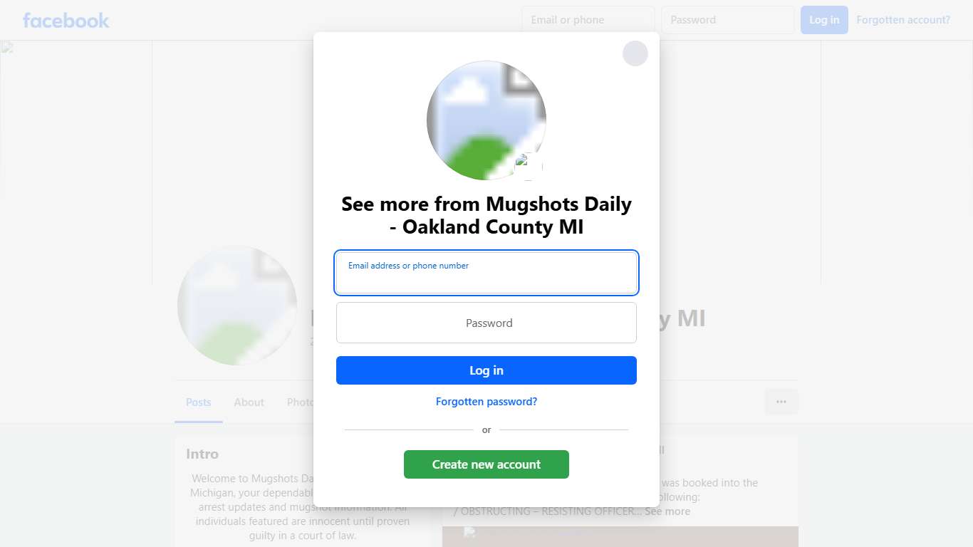 Mugshots Daily - Oakland County MI Facebook